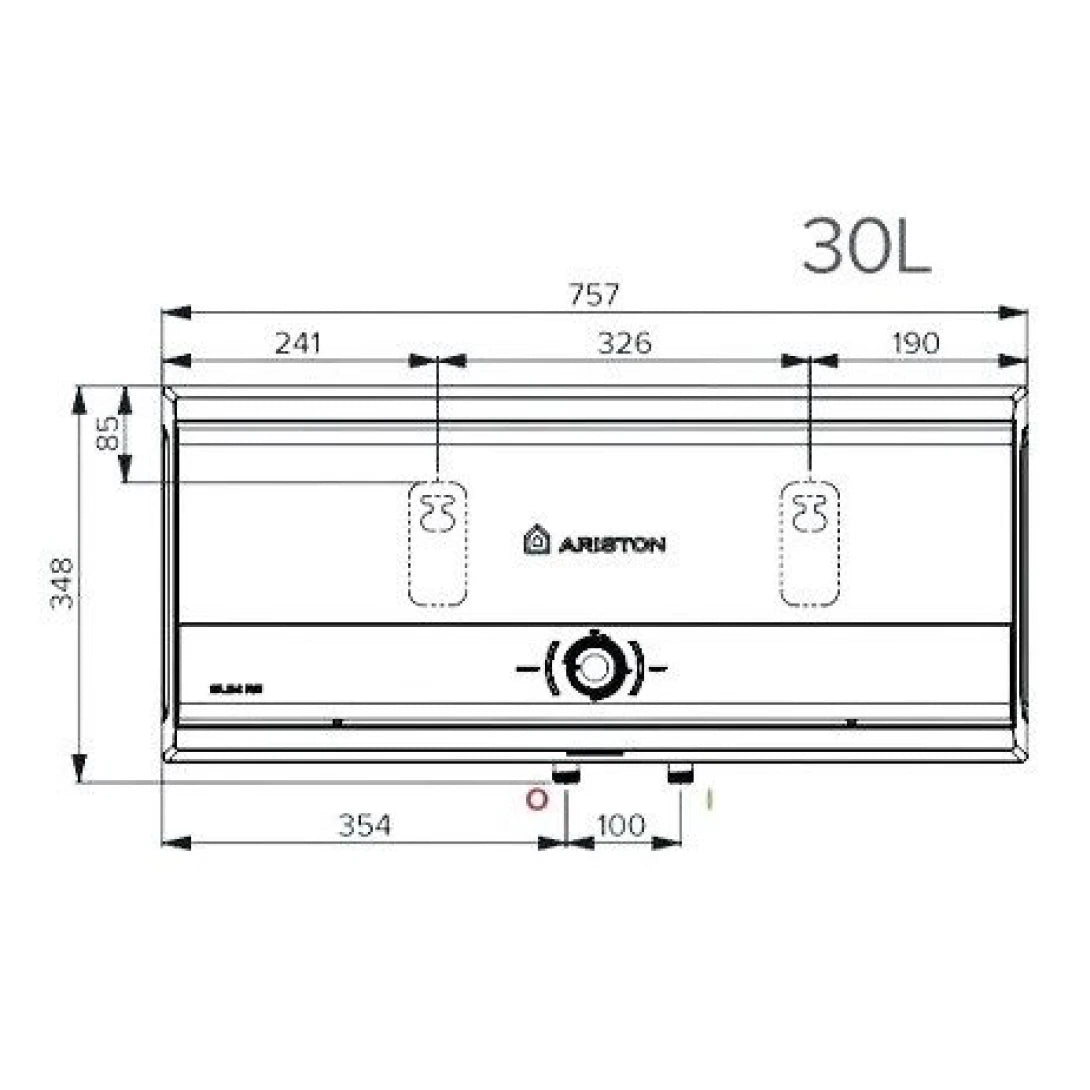 Máy Nước Nóng Ariston Slim 3 SL3 R 30L VN 30 Lít Gián Tiếp Ngang