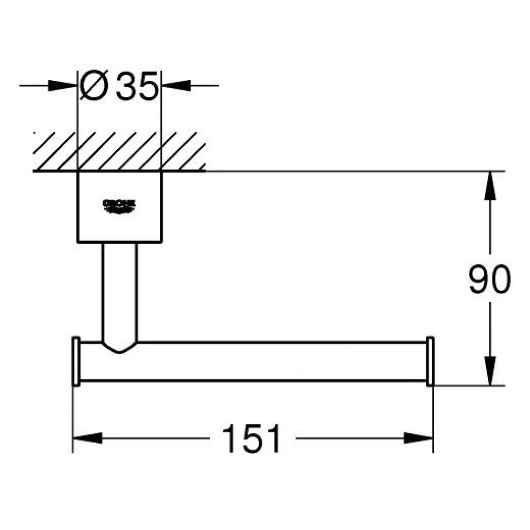 Móc Giấy Vệ Sinh Grohe 40313003 Atrio