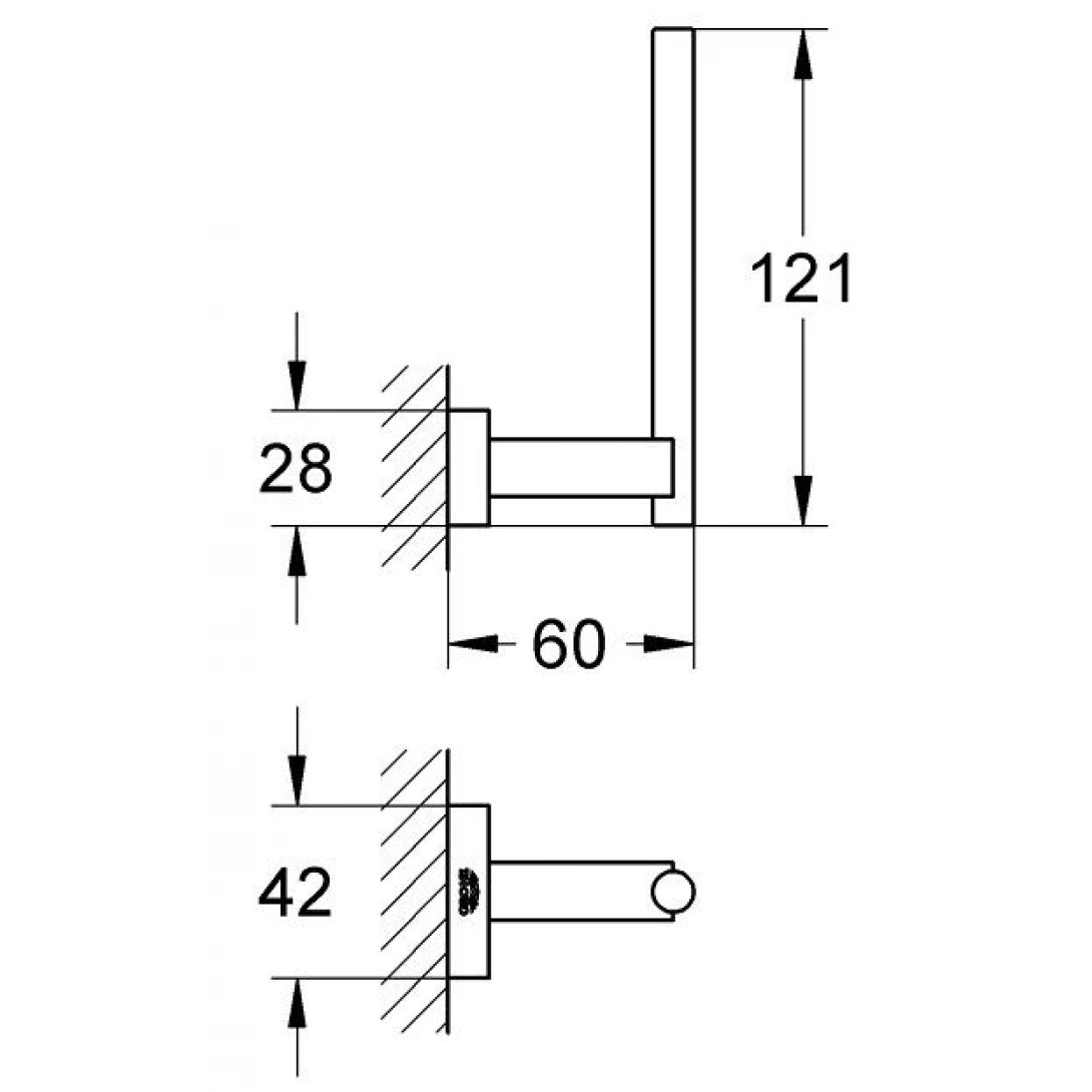 Móc Giấy Vệ Sinh Grohe 40623001 Essentials Cube