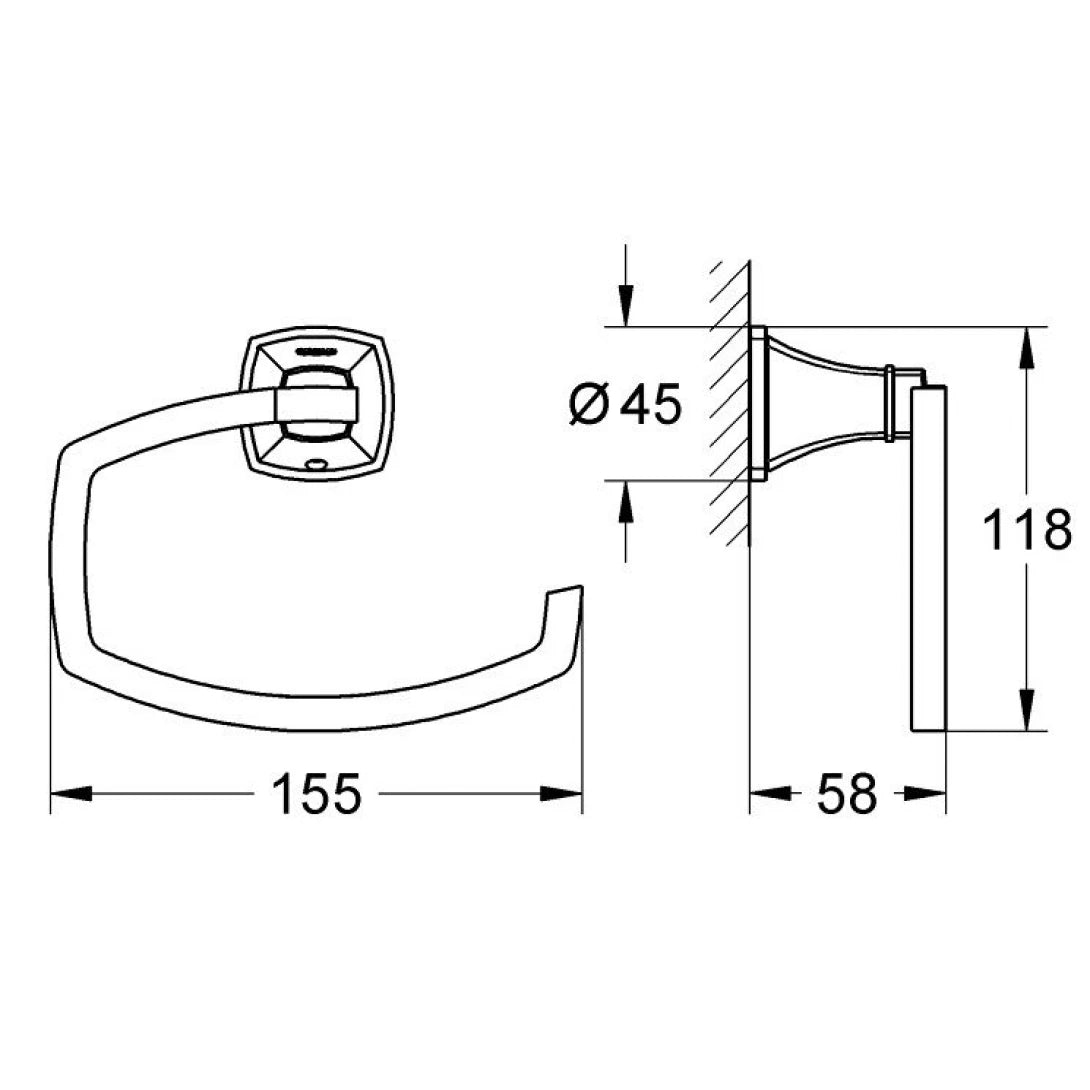 Móc Giấy Vệ Sinh Grohe 40625IG0 Grandera