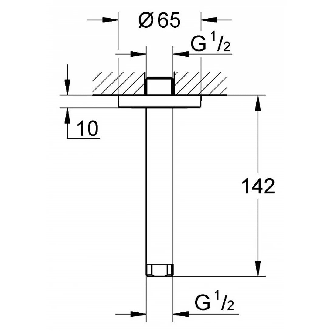 Thanh Treo Sen Grohe 28724000 Gắn Trần Tròn