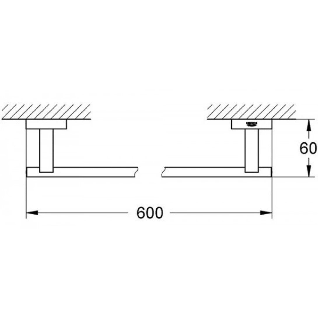Thanh Treo Khăn Grohe 40509001 Essentials Cube