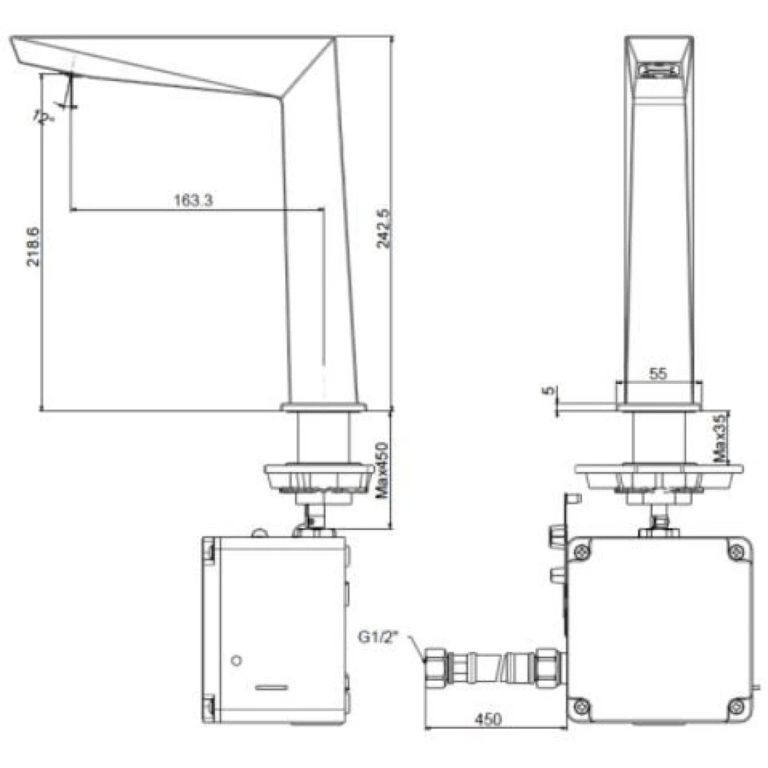 Vòi Lavabo American Standard WF-8510.AC (WF8510.AC) Cảm Ứng 220V