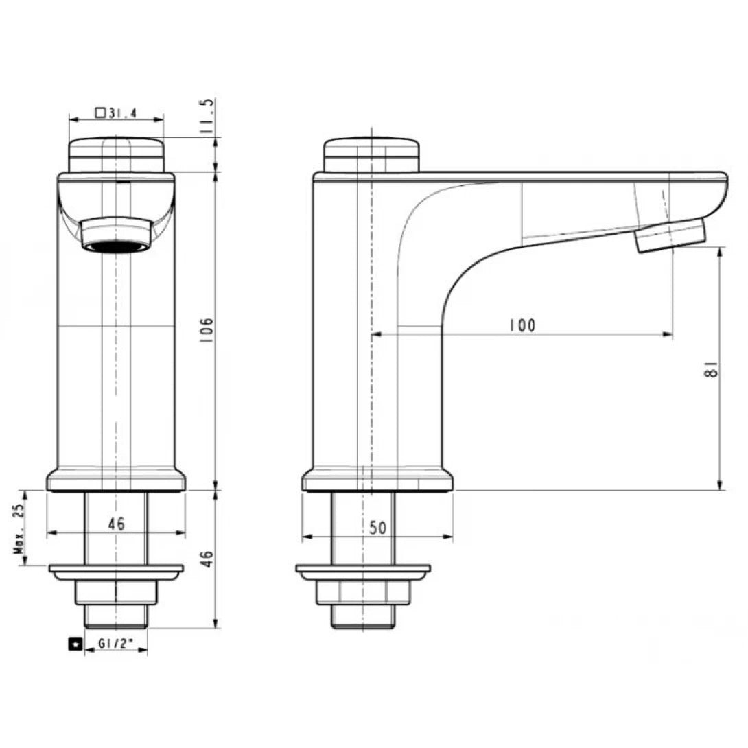 Vòi Lavabo American Standard Gala WF-T823W (WFT823W) Lạnh Màu Trắng