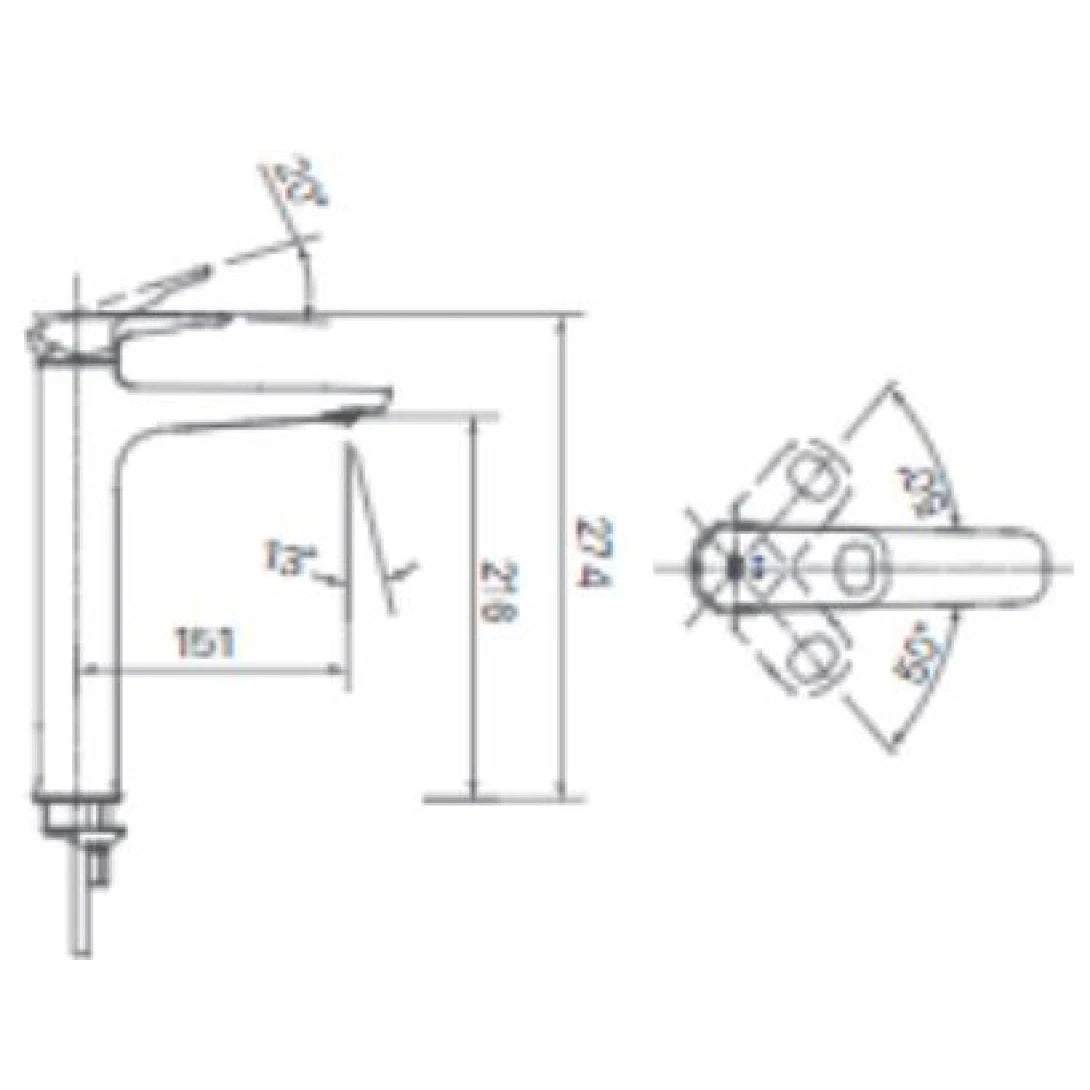 Vòi Lavabo Inax LFV-652SH (LFV652SH) Đặt Bàn Nóng Lạnh