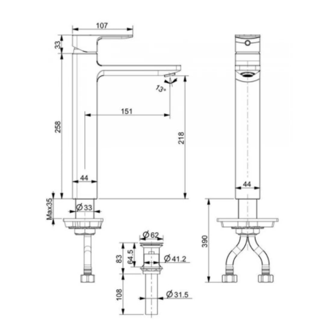 Vòi Lavabo American Standard Acacia E WF-1302 (WF1302) Nóng Lạnh