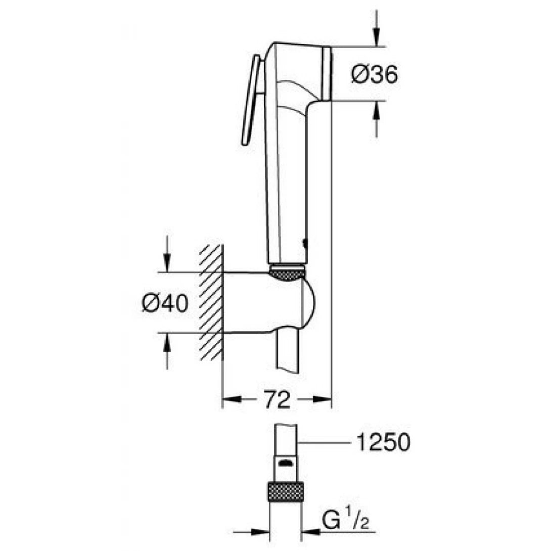 Vòi Xịt Tolet Grohe 27513001 Tempesta