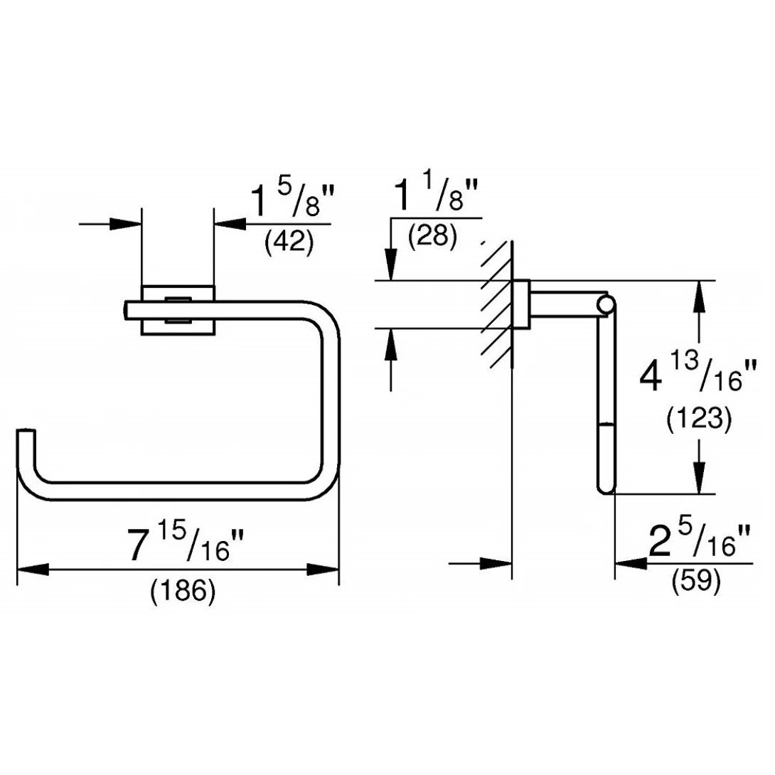 Vòng Treo Khăn Grohe 40510001 Essentials Cube