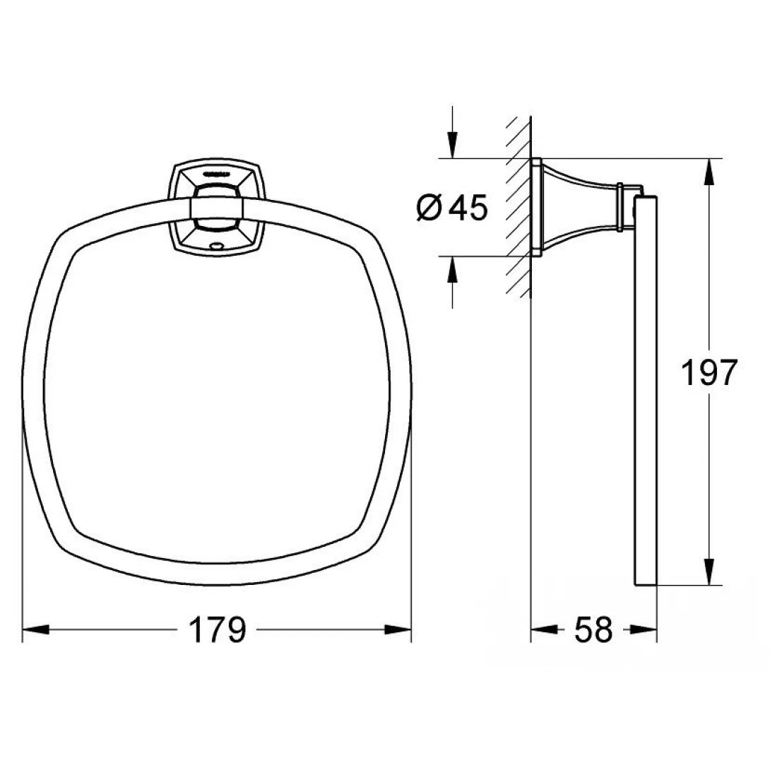 Vòng Treo Khăn Grohe 40630IG0 Grandera