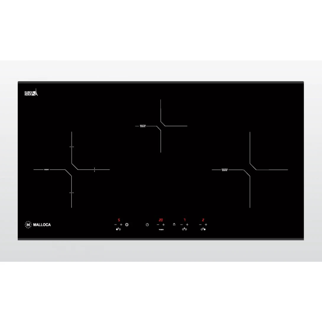 Bếp Điện Từ Malloca MH-03IR N Kính Âm Kết Hợp Hồng Ngoại 3 Vùng Nấu - Bếp Việt Pro
