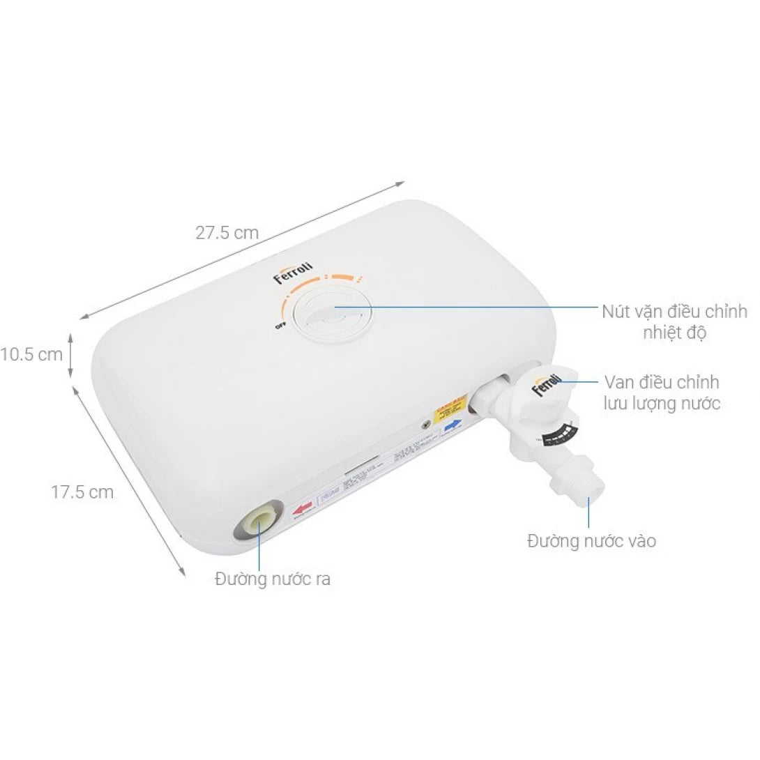 Máy Nước Nóng Ferroli RITA FS-4.5TE Trực Tiếp ( Không Tay Sen )
