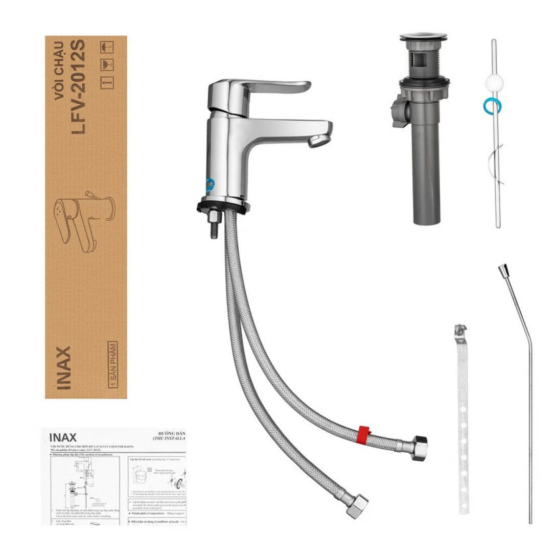 Vòi Chậu Rửa Mặt Lavabo Inax LFV-2012S (LFV2012S) Nóng Lạnh