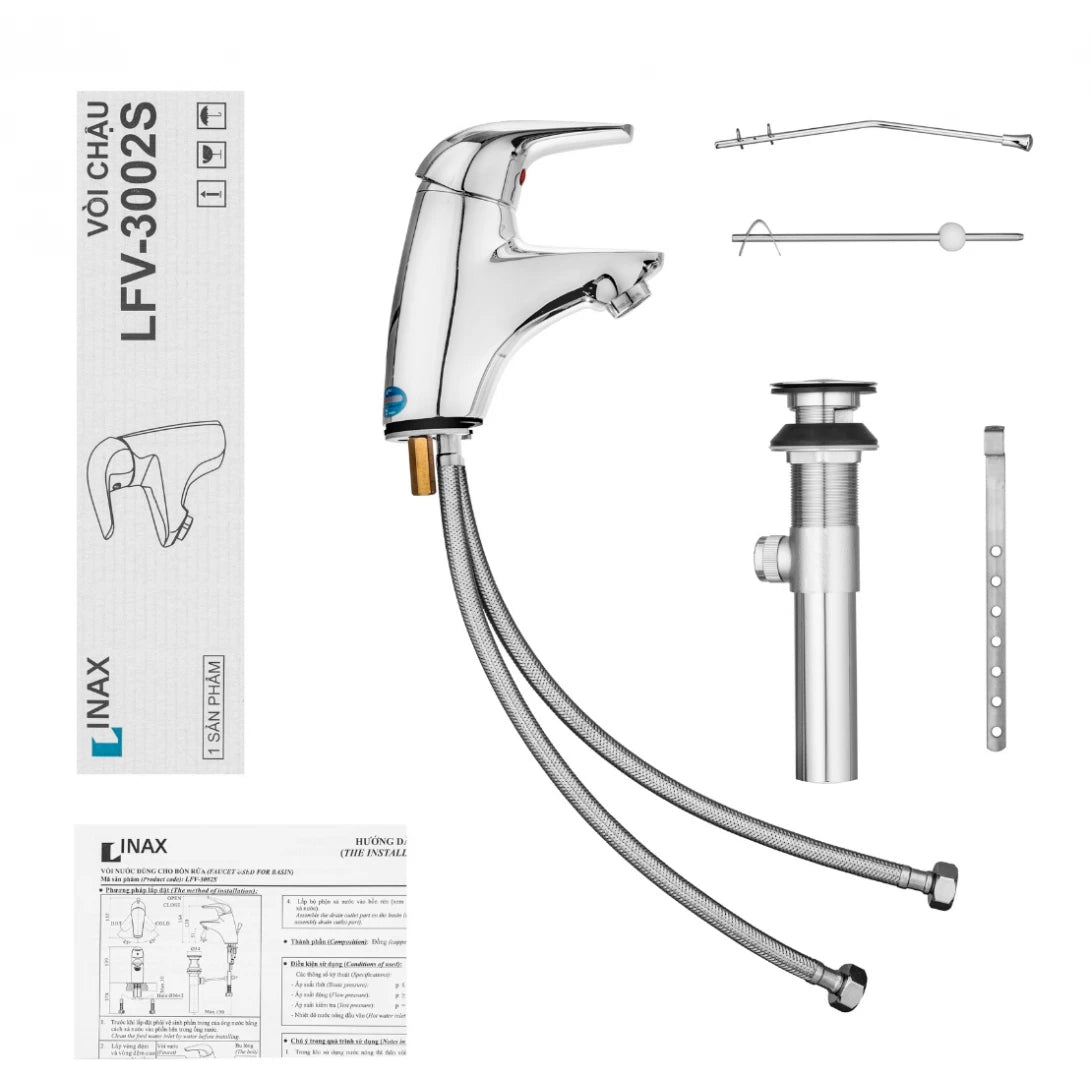 Vòi Chậu Nóng Lạnh Inax LFV-3002S (LFV3002S) Lavabo