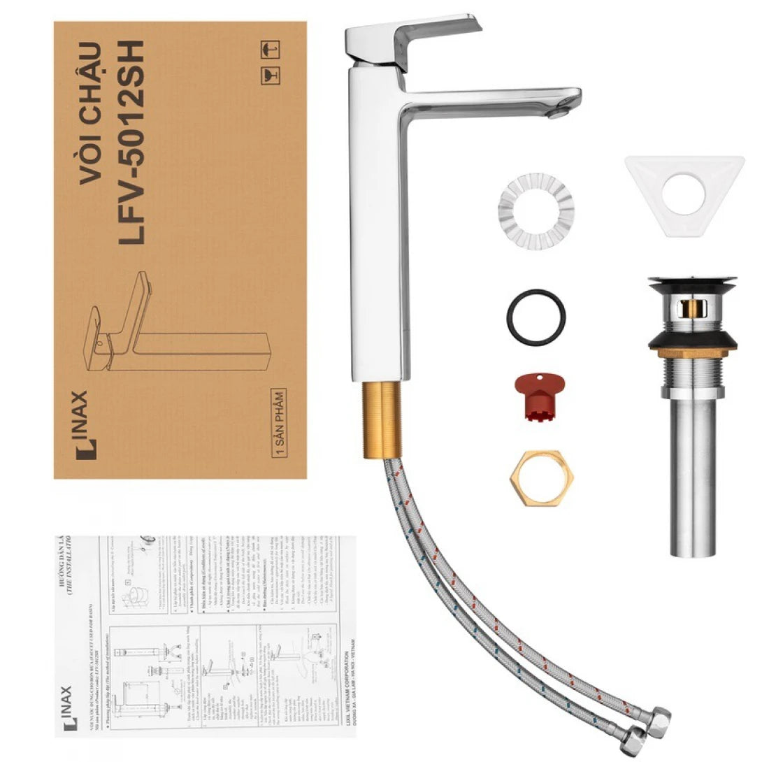Vòi Lavabo Inax LFV-5012SH (LFV5012SH) Đặt Bàn Nóng Lạnh