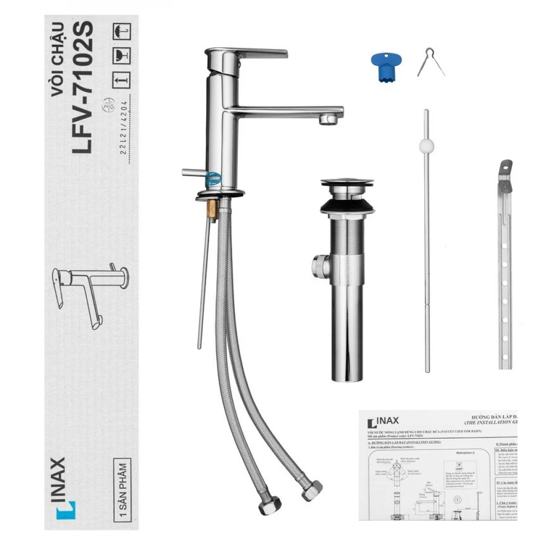 Vòi Lavabo Inax LFV-7102S (LFV7102S) Nóng Lạnh
