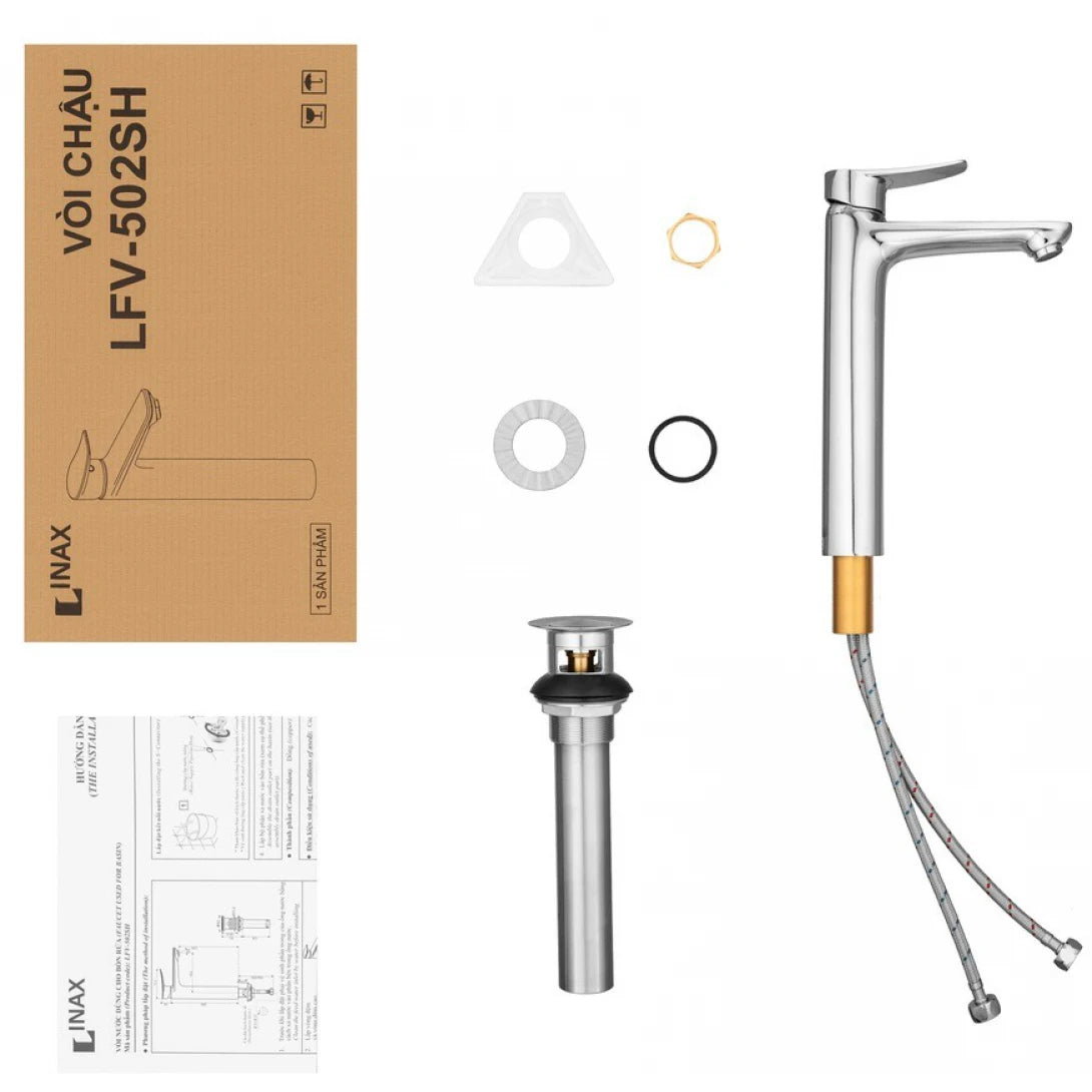 Vòi Lavabo Inax LFV-502SH (LFV502SH) Đặt Bàn Nóng Lạnh