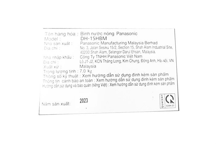 Máy Nước Nóng Panasonic DH-15HBMVW Gián Tiếp