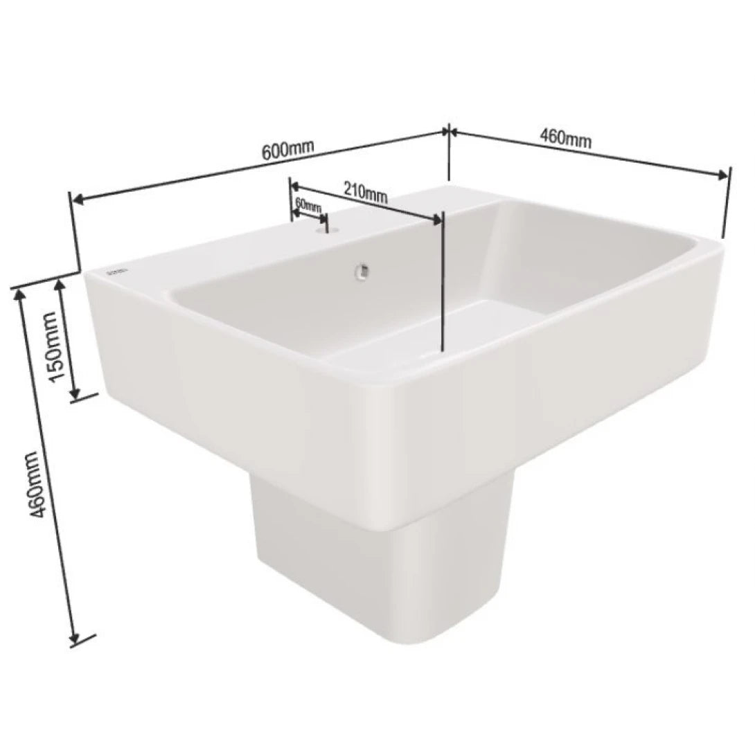 Chậu Lavabo Treo Tường American Standard Acacia E 0507W-WT/0707-WT Chân Ngắn