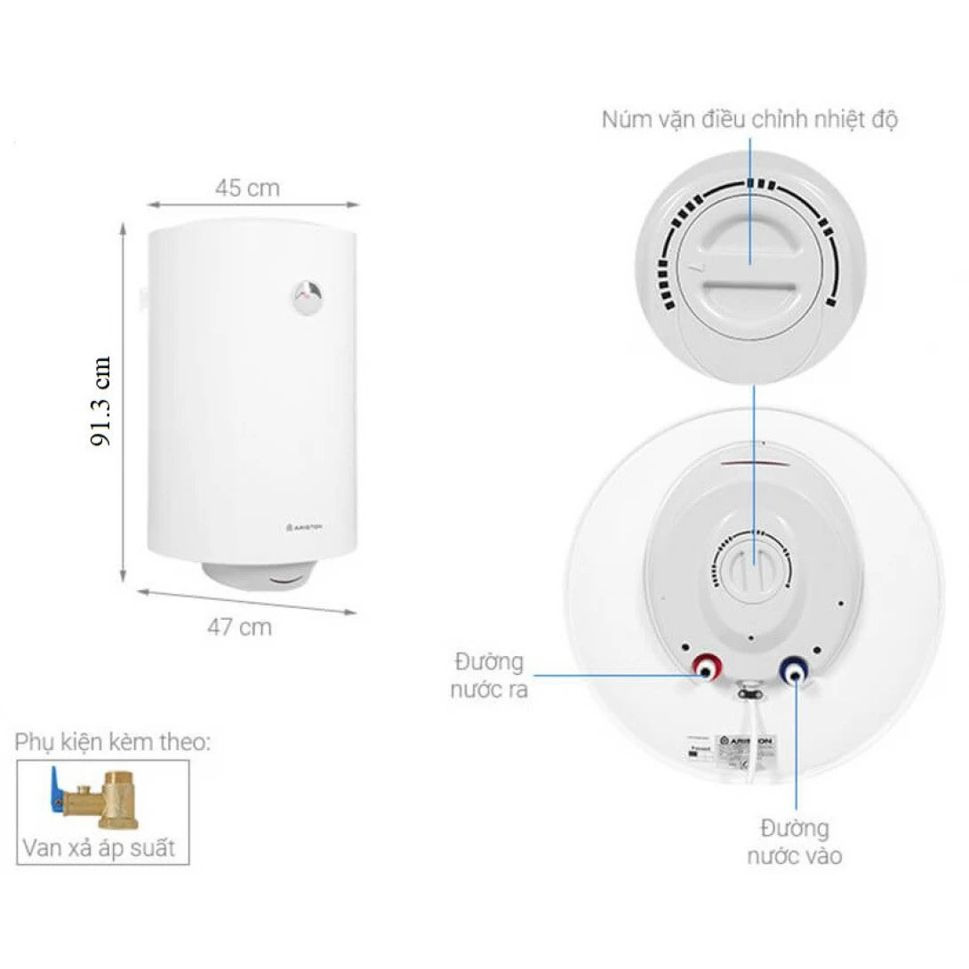 Máy Nước Nóng Ariston PRO R 100 V 2.5 FE 100 Lít Đứng Gián Tiếp