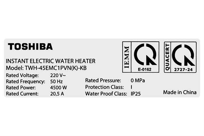 Máy Nước Nóng Trực Tiếp Toshiba 4500W TWH-45EMC1PVN(K)-KB