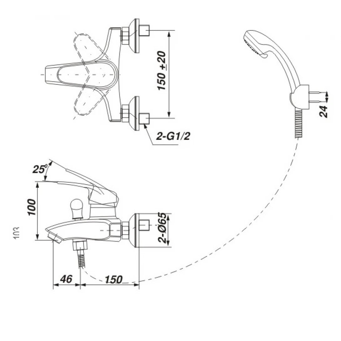 Vòi Sen Tắm Nóng Lạnh INAX BFV-283S – Tay Sen Massage, Phun Tia & Tiết Kiệm Nước