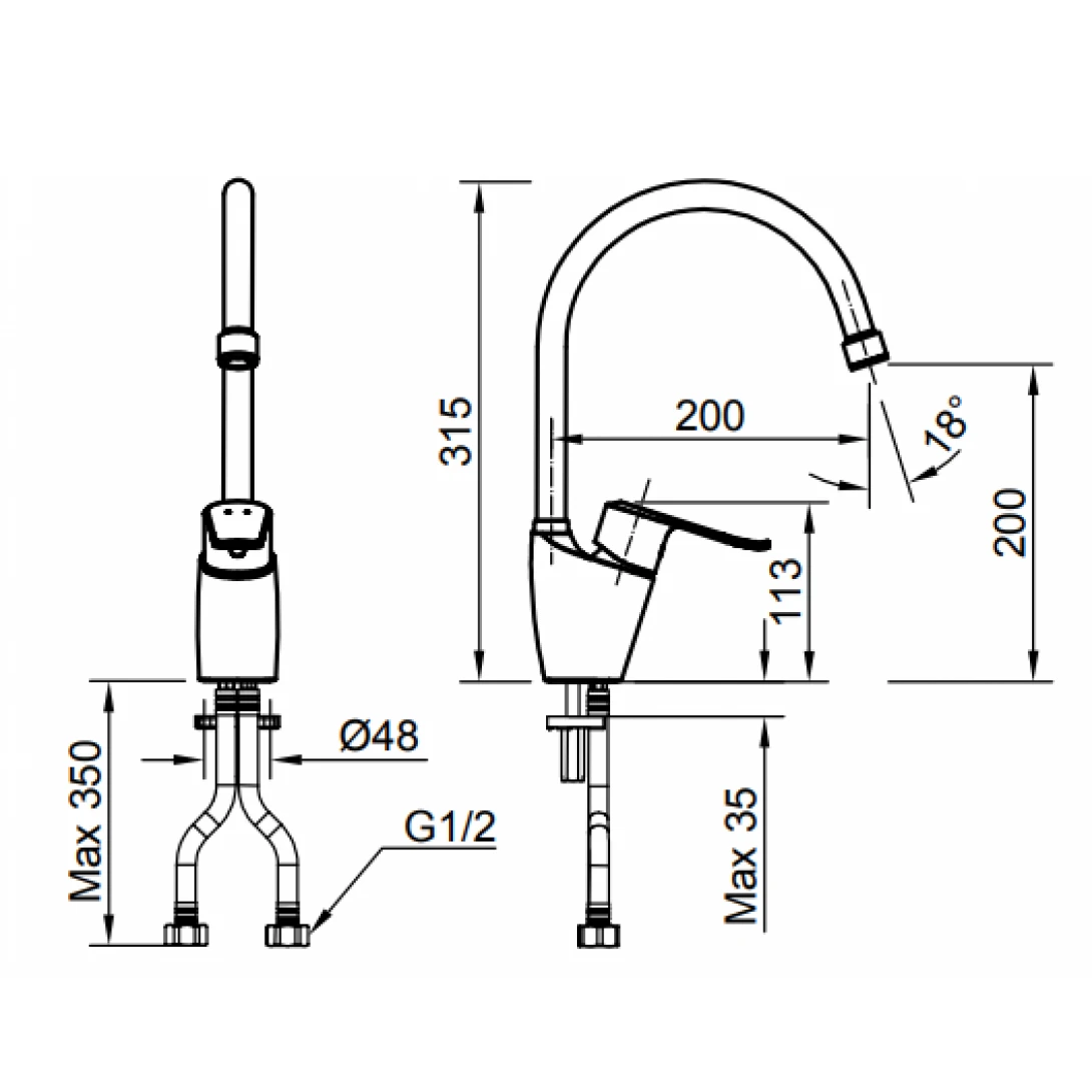 Vòi Rửa Chén Nóng Lạnh INAX SFV-2011S – Sang Trọng, Bền Bỉ, Tiện Lợi